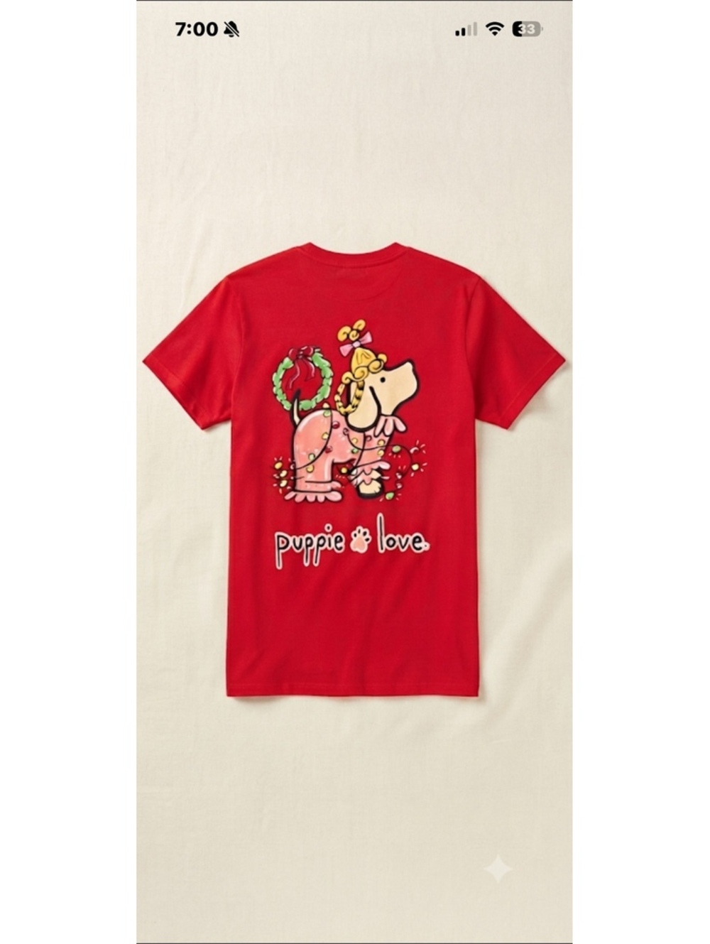 Puppie Love Cindy Lou-Who t-shirt sz S